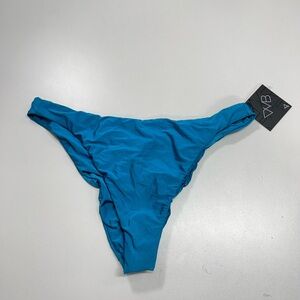 VYB High Waist Pant Ruched Cheeky Teal Bikini Bottom New With Tags Size Medium